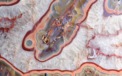 High angle view of objects on water
