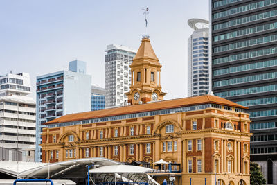 Low angle view of buildings against sky