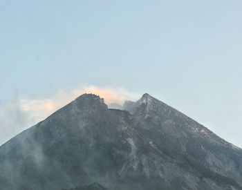 Low angle view of mountain against sky