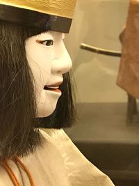 Close-up of mannequin in store