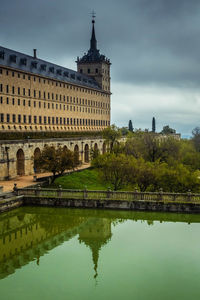 Reflection of building in lake