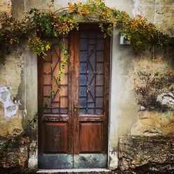 Close-up of door of house