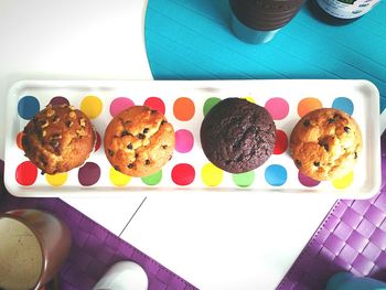 Close-up of sweet food in plate