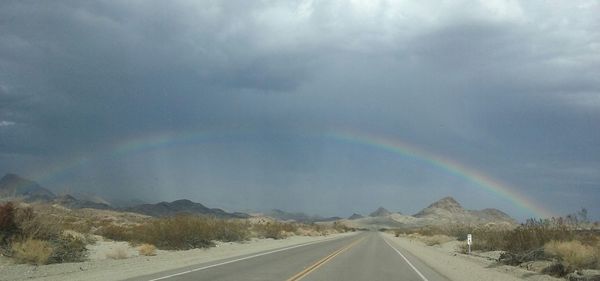 Storm clouds over highway