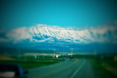 View of road and mountains