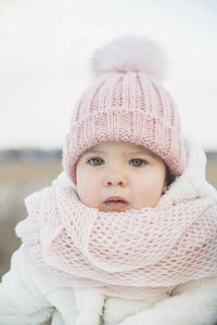 Portrait of cute girl looking away