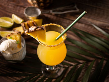 Close-up of drink on table