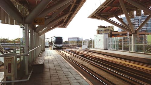 Railroad station platform