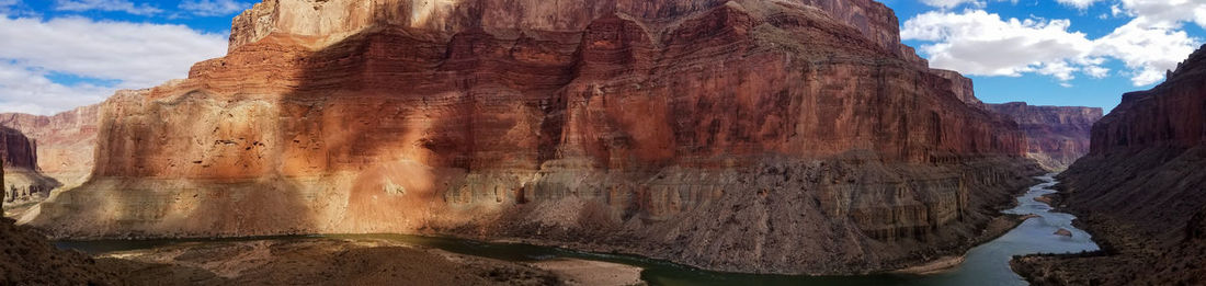 Panoramic view of rock formations