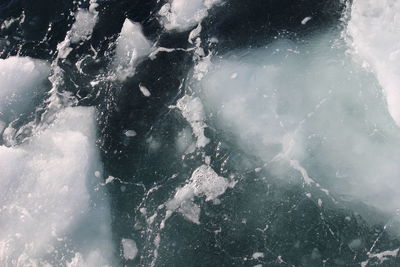Full frame shot of ice in sea