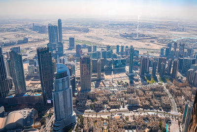 Amazing dubai skyline view from above, uae.