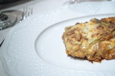 Close-up of meat in plate