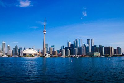 View of buildings in city at waterfront