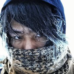 Close-up portrait of woman