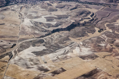 Aerial view of agricultural landscape