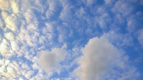 Low angle view of clouds in sky