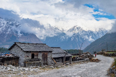 Landscape from nepal with an oil painting affect added.