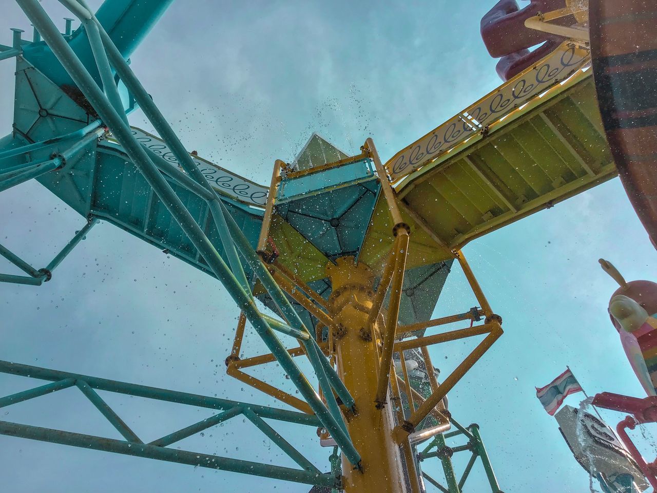 LOW ANGLE VIEW OF CRANES AGAINST SKY