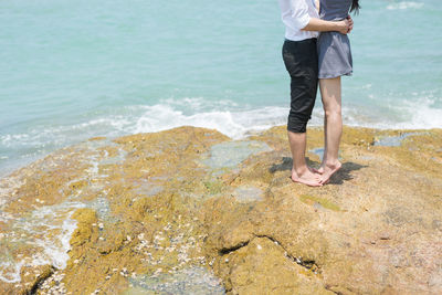 Young couple at sea in thailand.