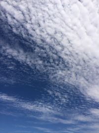 Low angle view of cloudy sky