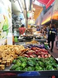 Close-up of vegetables for sale in market