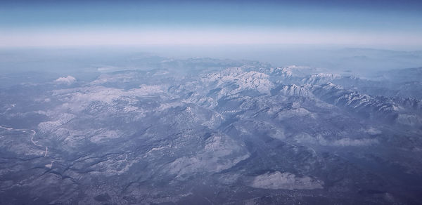 High angle view of aerial view of landscape against sky