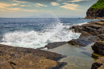 Scenic view of sea against sky