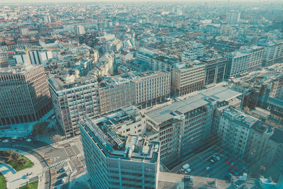 High angle view of cityscape