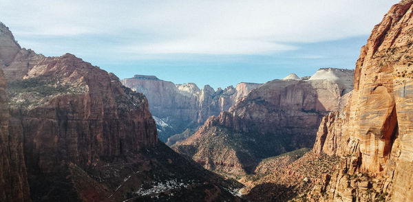 Scenic view of waterfall
