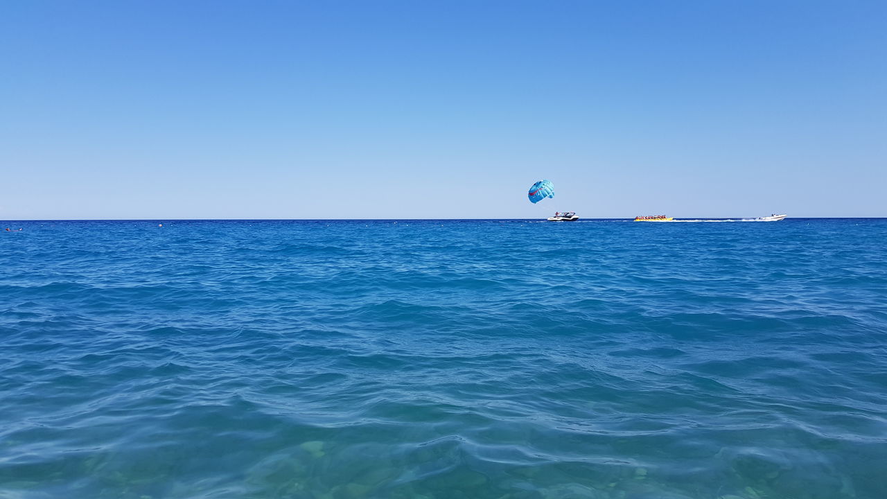 VIEW OF SEA AGAINST CLEAR SKY