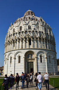 Low angle view of cathedral against clear sky