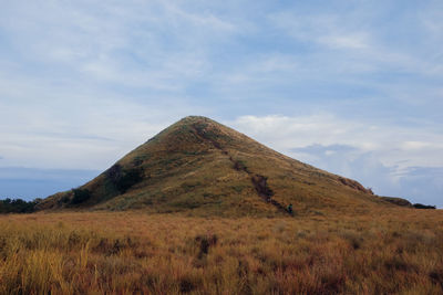 Scenic view of arid landscape against sky