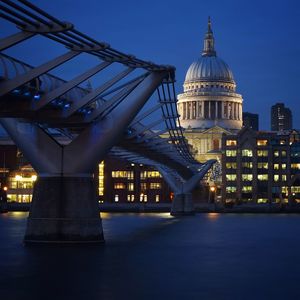 City lit up at night