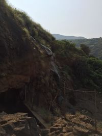 High angle view of mountain range