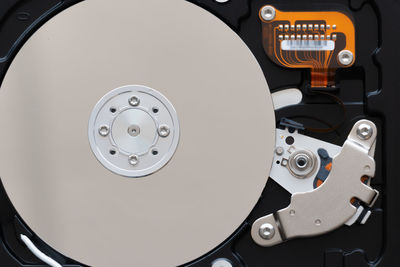 High angle view of telephone booth