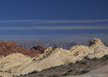 Scenic view of desert against sky