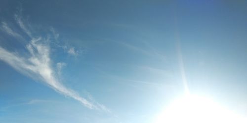 Low angle view of vapor trail in sky