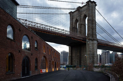 View of suspension bridge