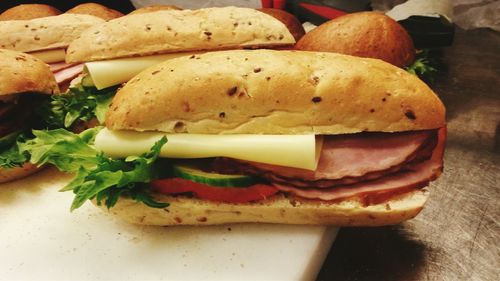 Close-up of bread in plate