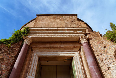 Low angle view of historical building against sky