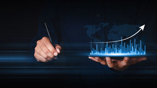 Digital composite image of hands