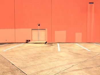 Empty basketball court