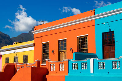 Buildings against blue sky
