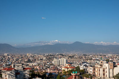 High angle view of townscape against sky