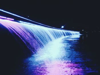 Light trails at night