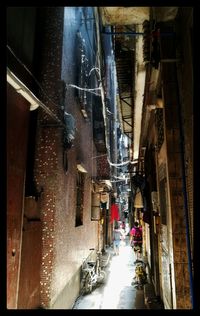 Narrow alley in city