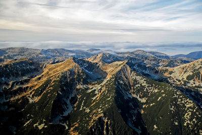 Aerial view of landscape against sky