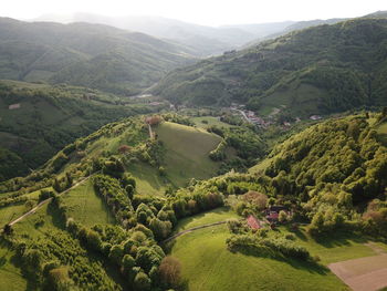 High angle view of landscape
