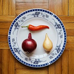 Close-up of served food on table