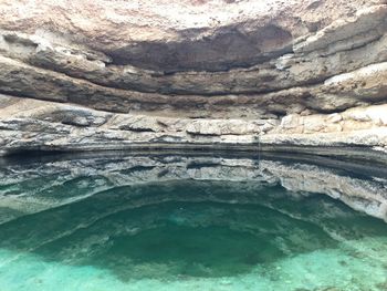 Rock formations in water